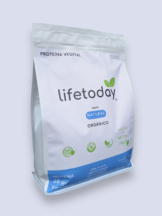 Proteina Vegetal Orgánica Polvo 1.2 KG lifetoday Sabor Natural